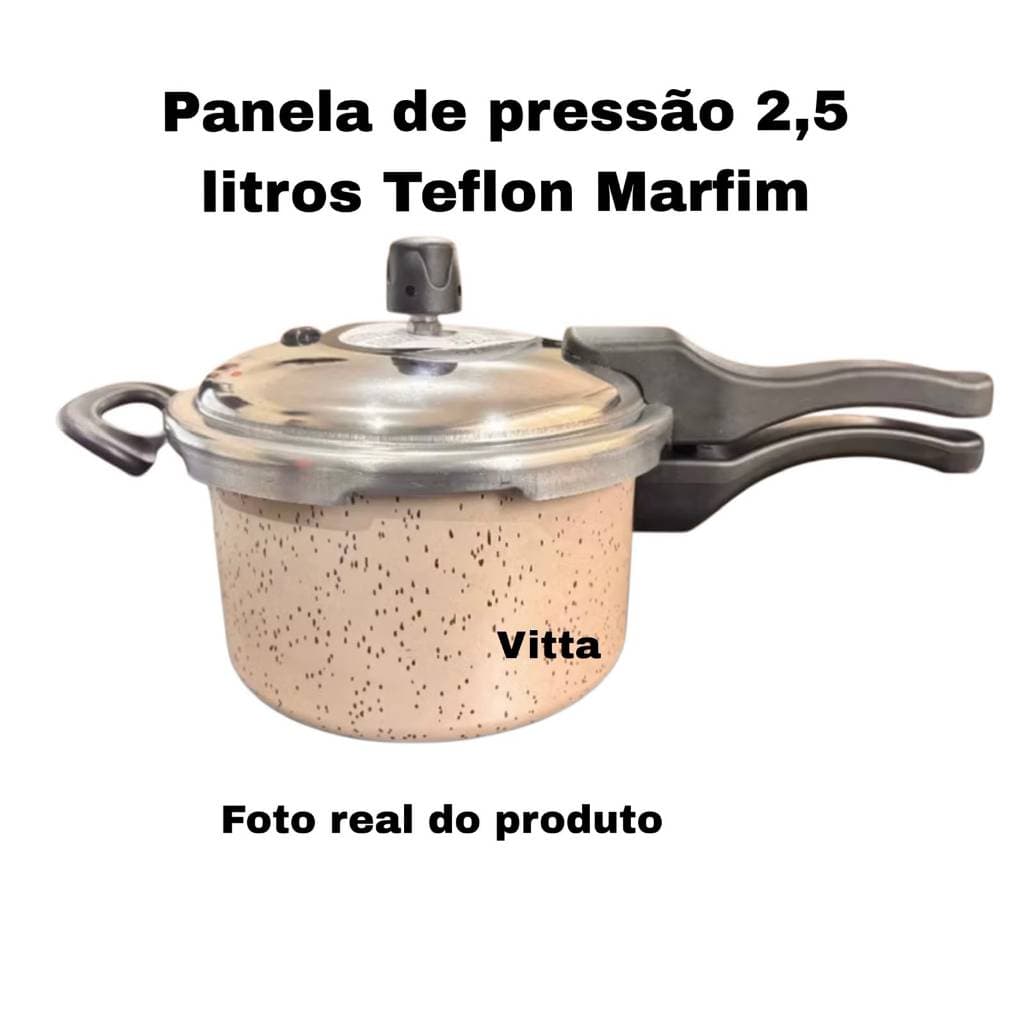 PANELA DE PRESSÃO 4,5 LITROS - FECHAMENTO EXTERNO - MARFIM