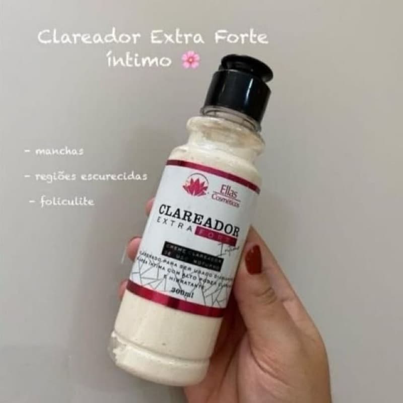 Clareador Íntimo Extra Forte Ellas Cosméticos Uso Noturno Hidratante 200g