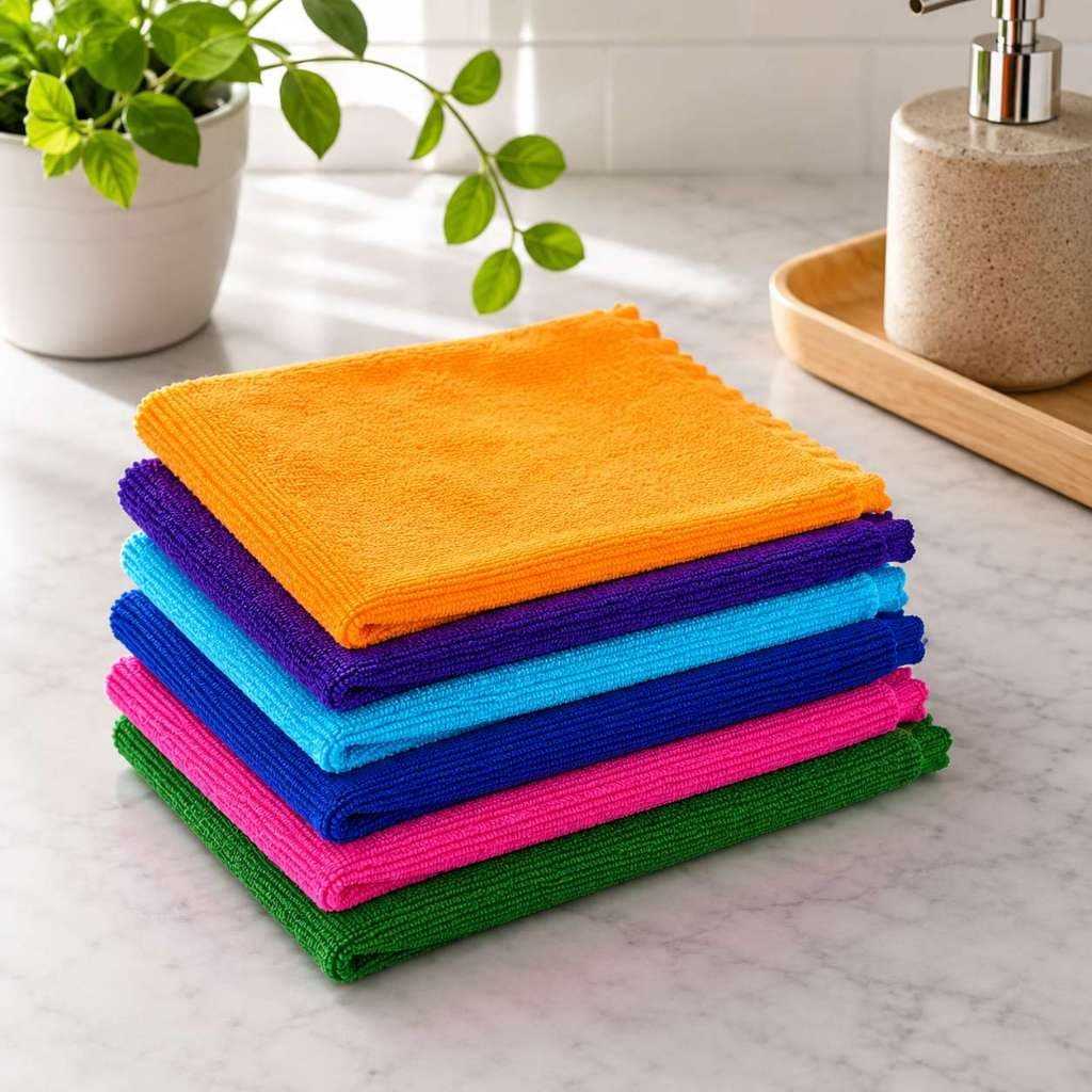 Pano Microfibra Multiuso Alta Absorção Sem Fiapos Reutilizável Profissional Macios