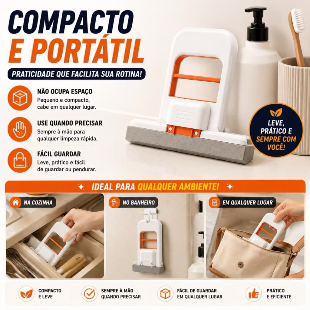 Mini Rodo Esfregão Absorvente Portátil Limpeza Multifuncional Mop de Mesa Limpeza Esponja Absorvente