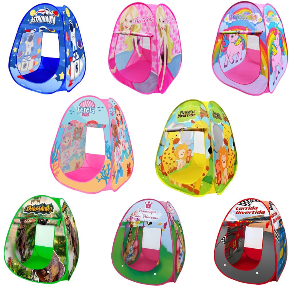 Barraca Infantil Dobrável Toca Cabana Tenda para Crianças Menino Menina Fácil de Montar Brinquedo