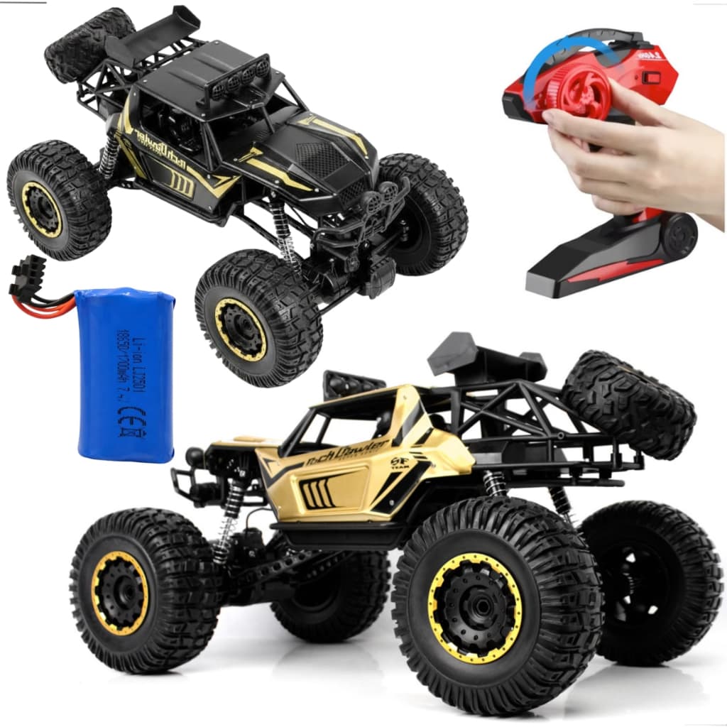Carrinho Rc 4x4 Jeep Controle Remoto Gigante 1:8 Rockcrawler