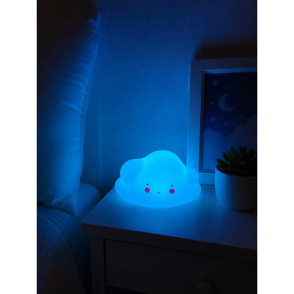 Luminária Abajur Nuvem A Bateria Azul e Rosa Decoração Quarto