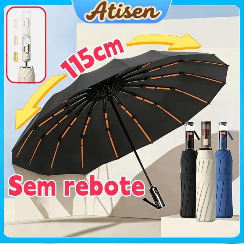 Novo Guarda-Chuva Automático Com 50 Varetas e Sistema Antirrebote Protetor solar