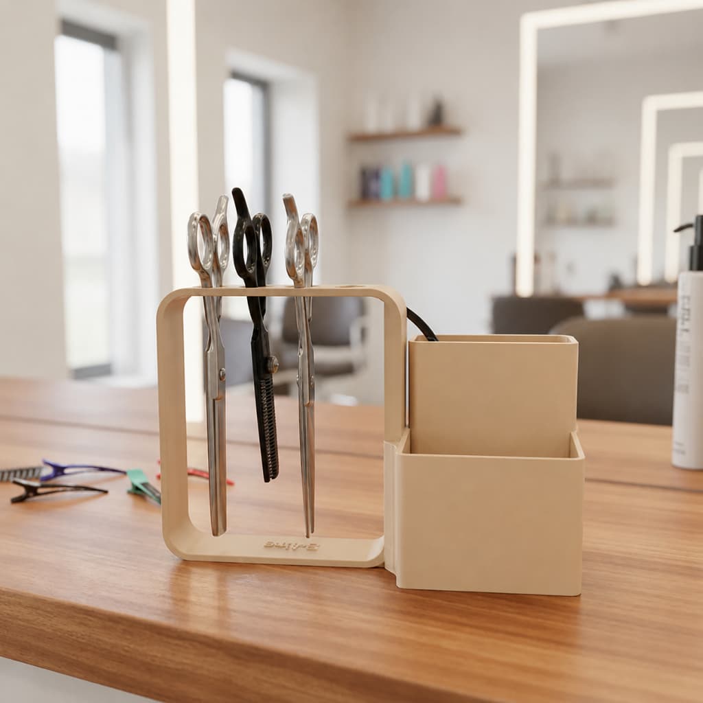 Suporte porta tesouras de tamanho 5" a 7", pentes, presilhas, navalhas e acessórios de salão