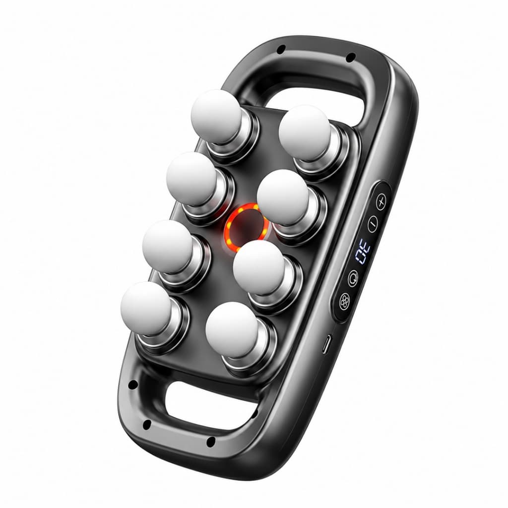 MASSAGEADOR ELÉTRICO PORTÁTIL MUSCULAR - 8 CABEÇAS