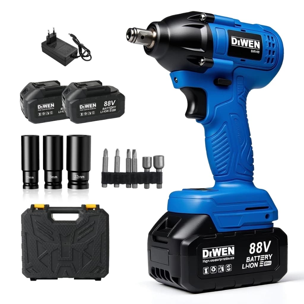 Chave de Impacto 88V Eletrica 450NM Parafusadeira Furadeira Brushless 2 Baterias 88v Acessórios