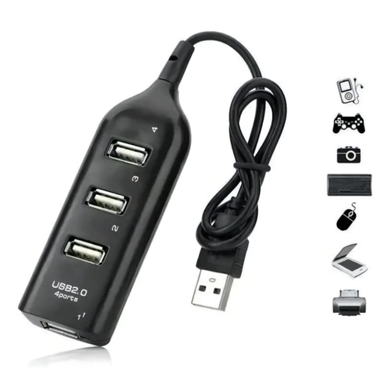 Hub Usb Adaptador 2.0 Extensor 4 Portas Pc