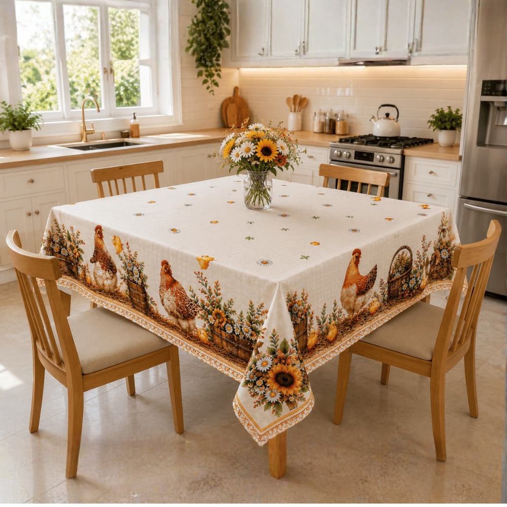 Toalha de Mesa Estampada Oxford 4 6 8 Lugares Cozinha Jantar Mesa Posta Decorativa Moderna