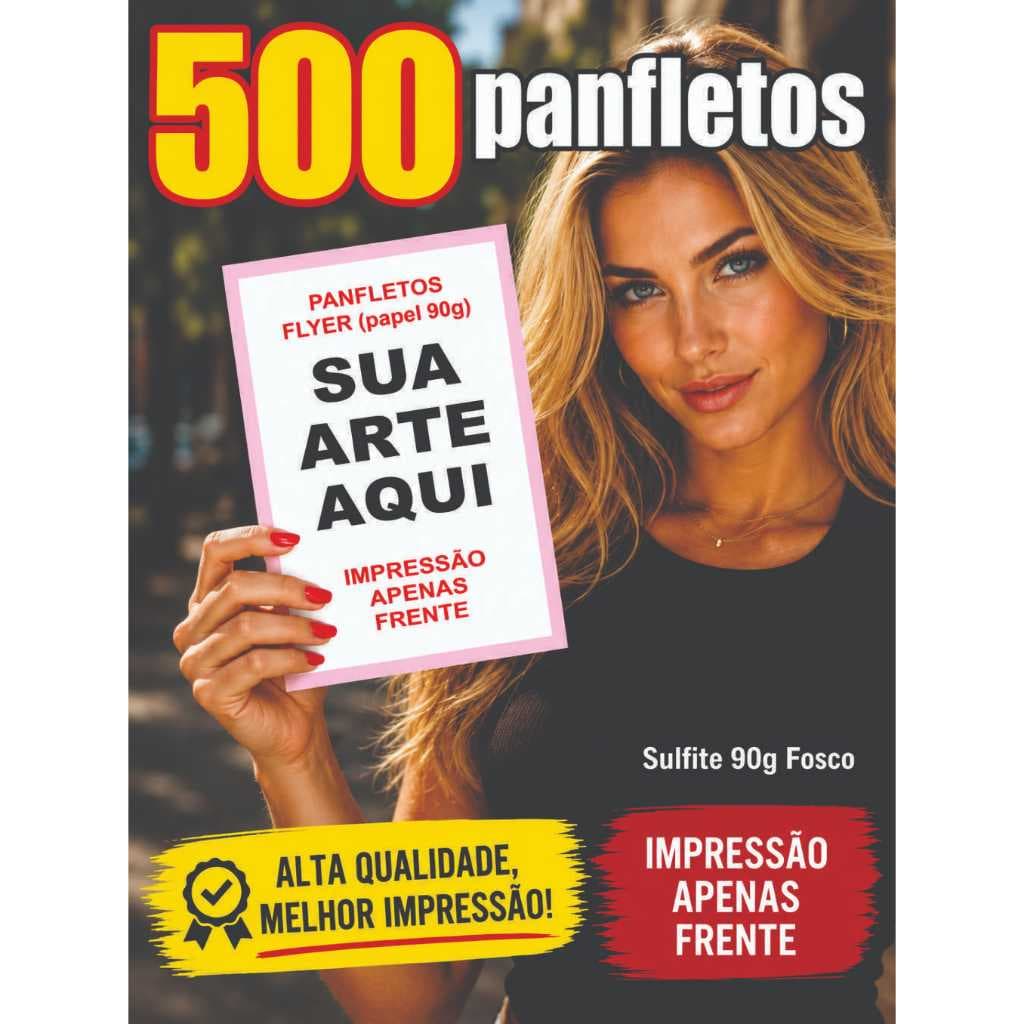 500 300 100 Panfletos 10x15cm Papel Sulfite 90g