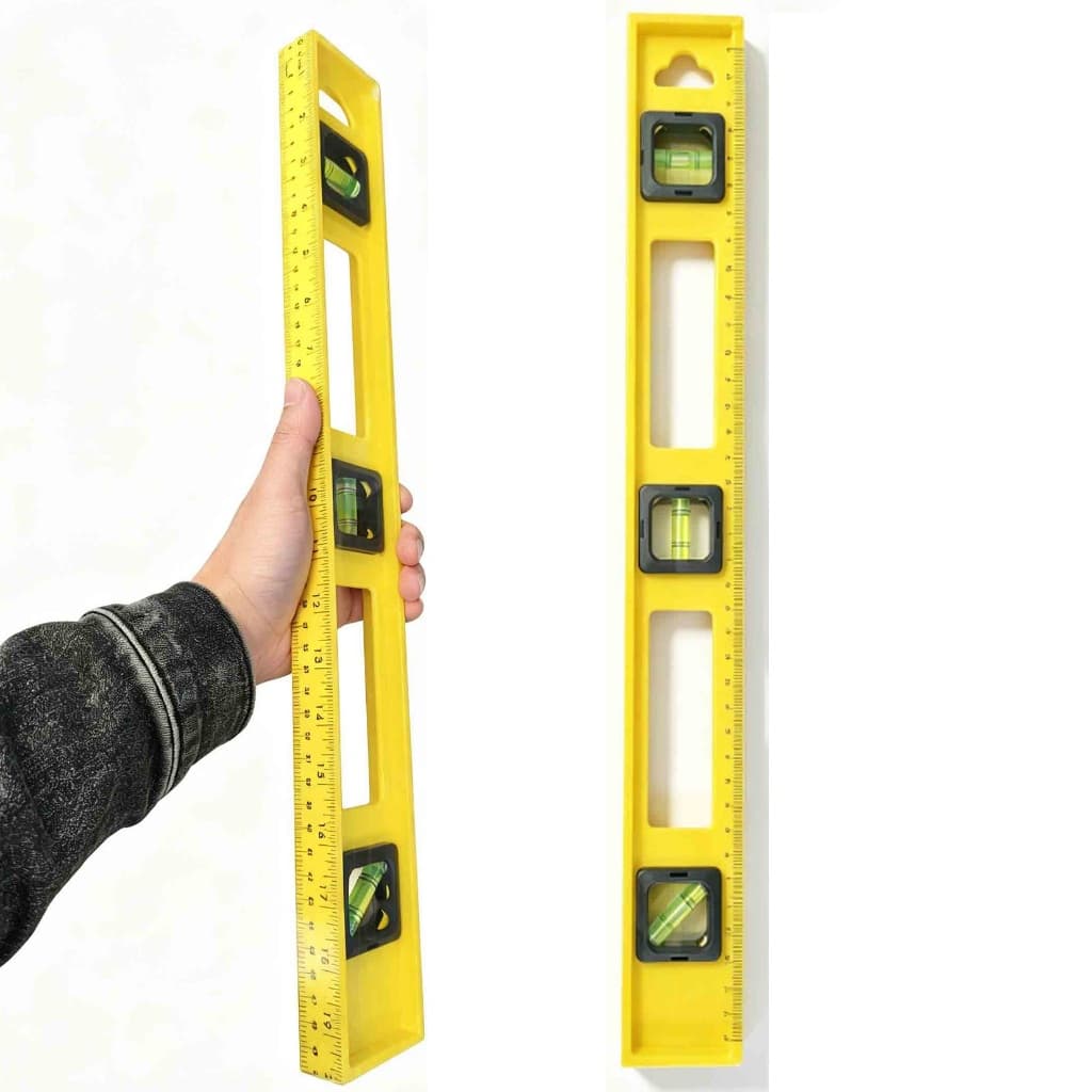 Nível Manual Preciso Durável 30/50/60cm 3 Bolhas Régua Integrada para Construção Civil DIY,Reparos