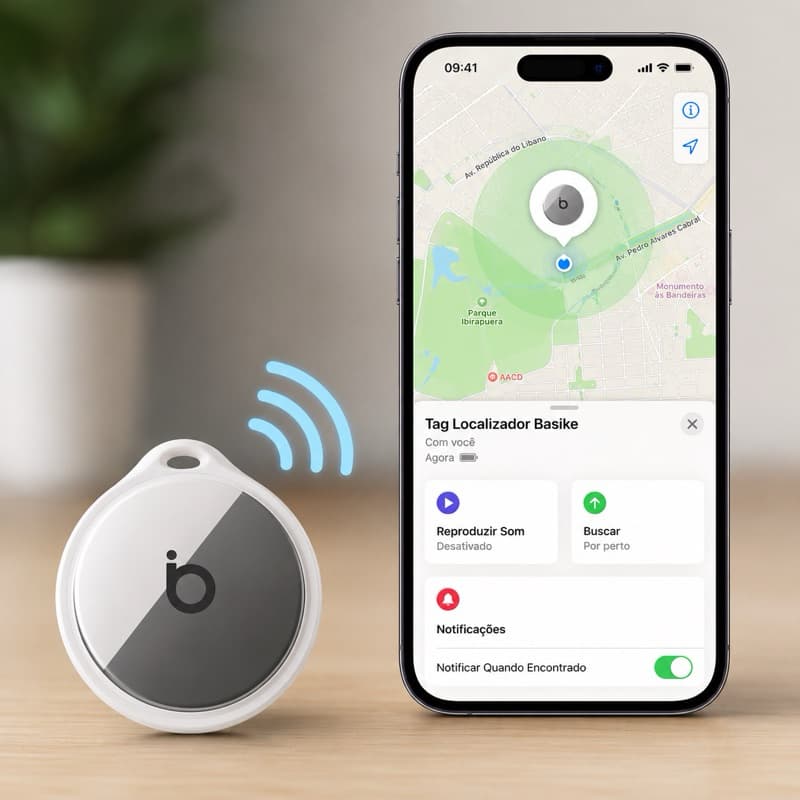 Rastreador Smart Tag Localizadora para iPhone Distância Global GPS Localizador App iOS Proteção e Monitoramento