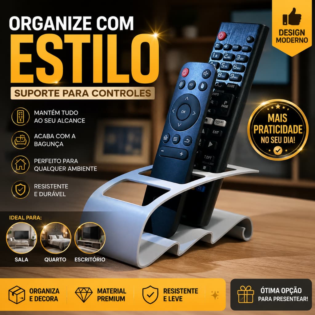 Suporte para controle moderno elegante