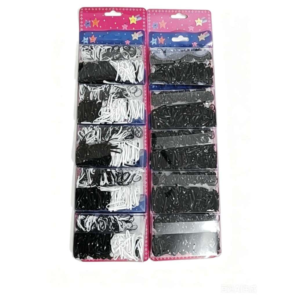 5 Caixas Mini elásticos de cabelo descartáveis ​​de silicone