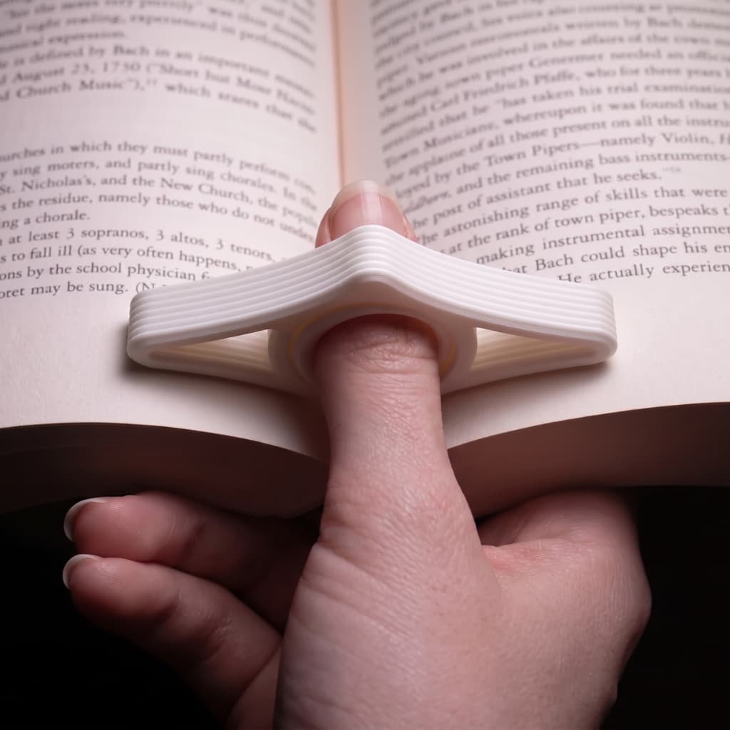 Kit Anel Suporte de Dedo para Leitura Ergonômico | Anel Leitor para Livros, Kindle e Revistas | Leia com Uma Mão