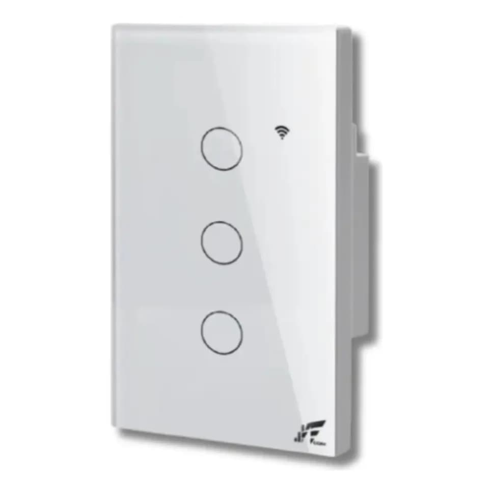Interruptor Inteligente Wi-Fi 3 Botoes Touch Jwcom Branco Bivolt Sa-rf268c