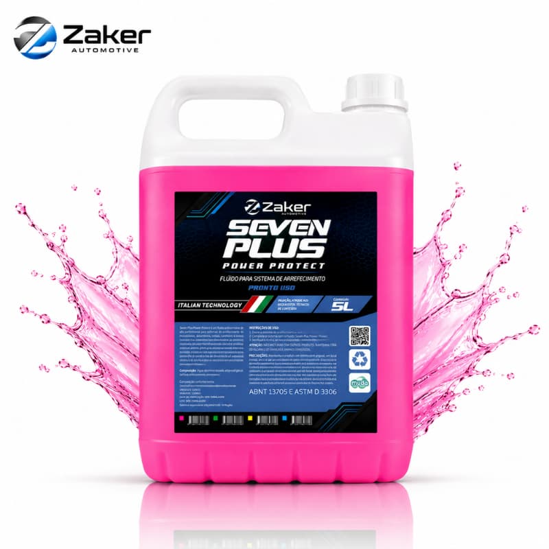 Aditivo Anticorrosivo Fluido Orgânico Radiador Pronto Uso Zaker Seven Plus Rosa Carro Moto