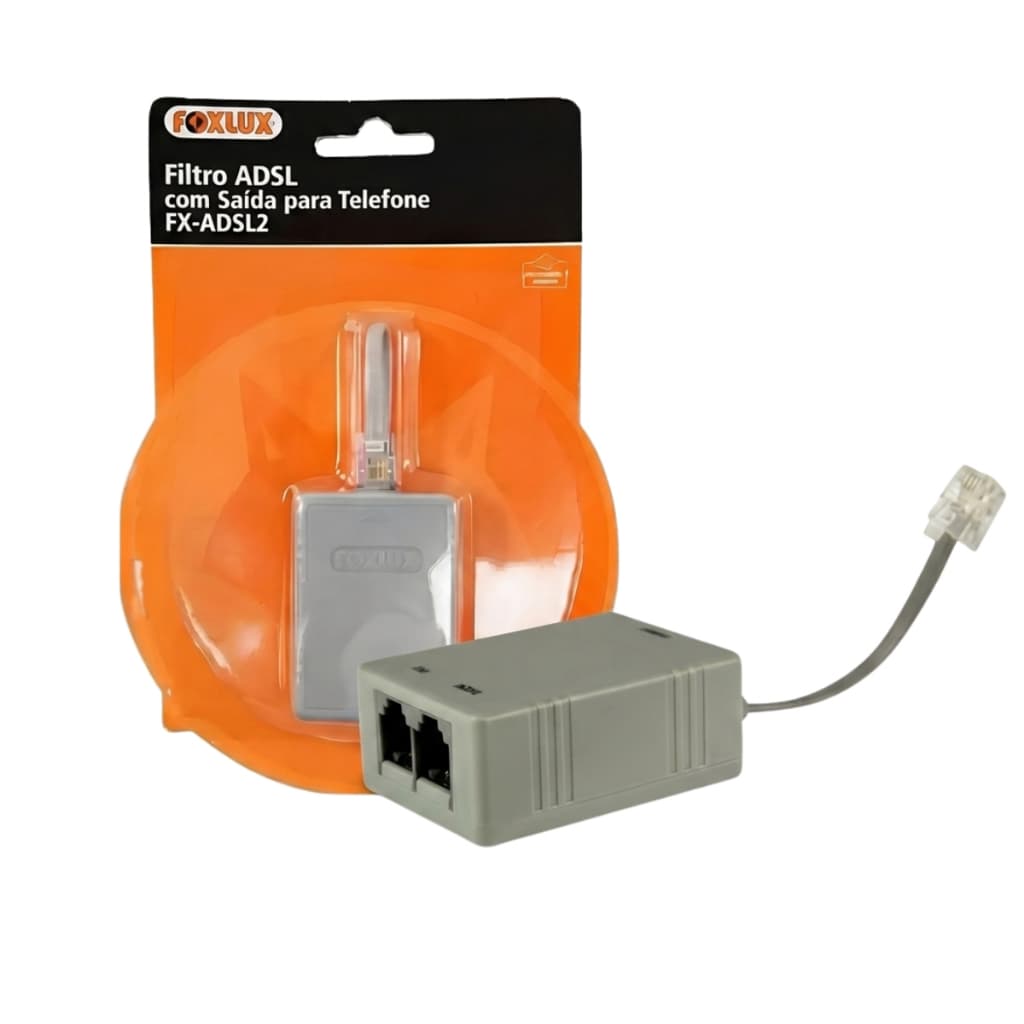 FILTRO ADSL COM SAIDA PARA TELEFONE FOXLUX