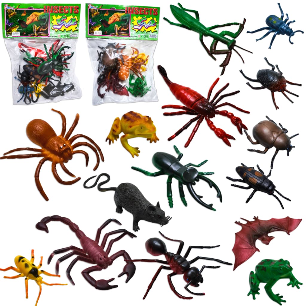 Kit Animais Borracha Brinquedo Miniatura Educativo Presente