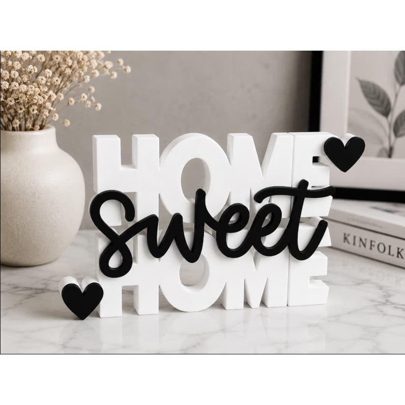 Placa Decorativa para Sala, Quarto e Cozinha | Diversas Cores | Home sweet Home | Lar doce Lar