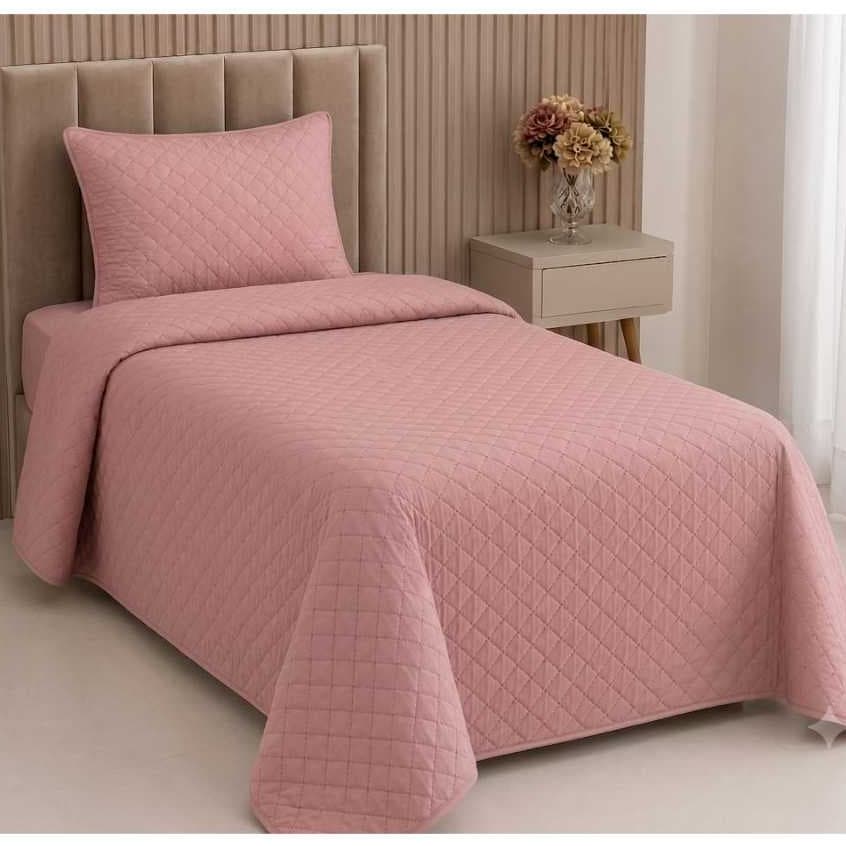 Cobre Leito Colcha  KIT Com 2 Peças Solteiro Premium Varias Cores Matelado