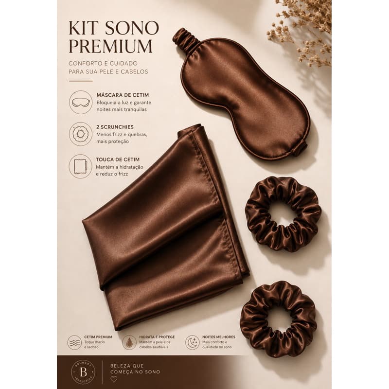 kit fronha +máscara de dormir +scruchies