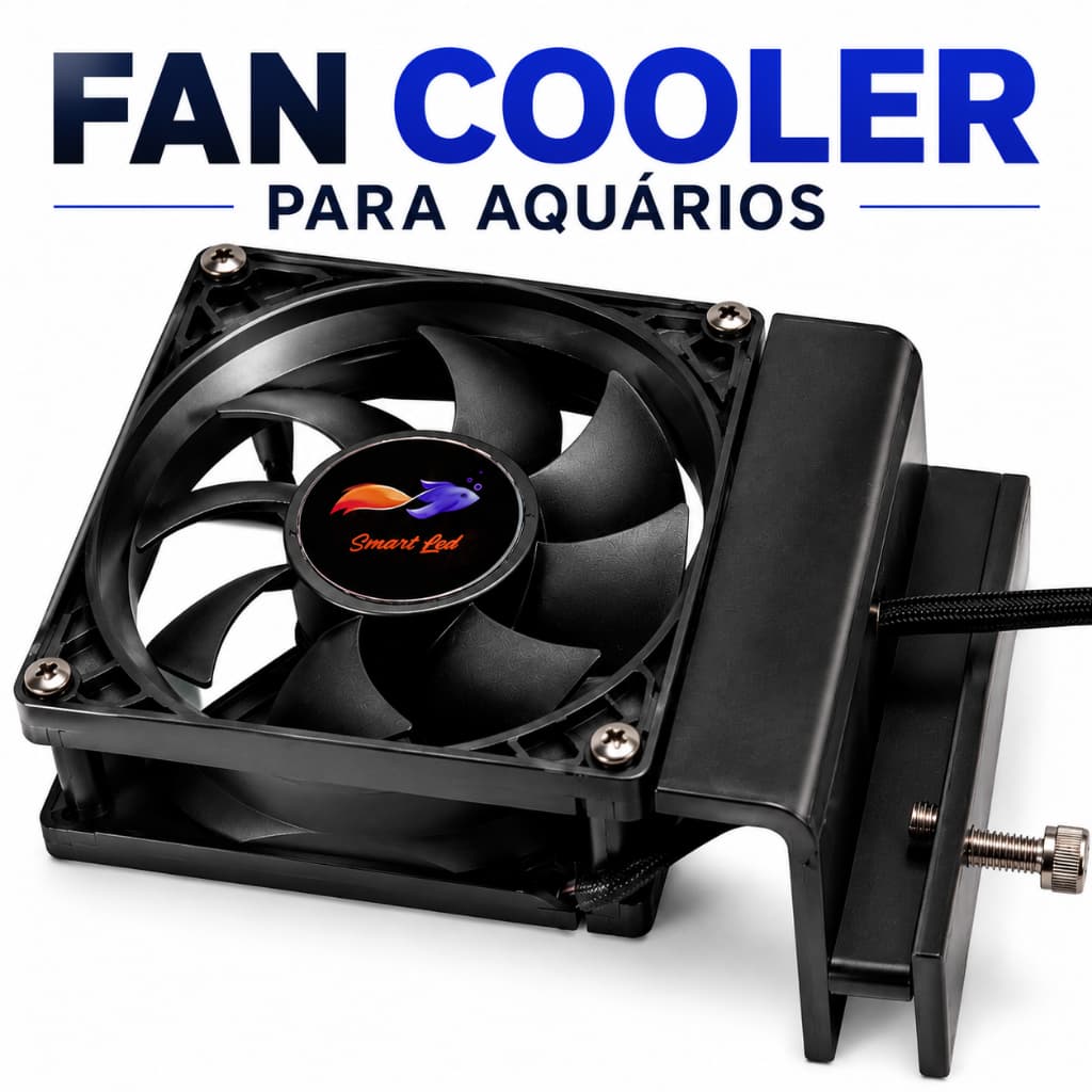 Cooler Para Aquário Água Doce E Marinho 80mm Controle Remoto