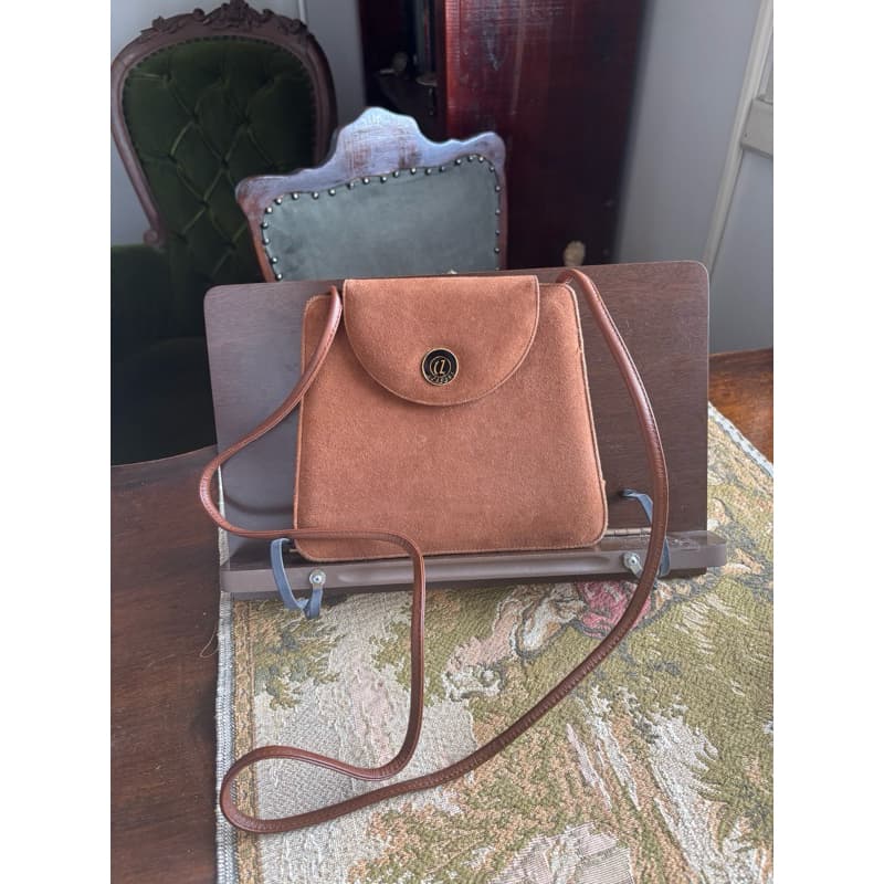 bolsa de camurça importada vintage brechó alta qualidade