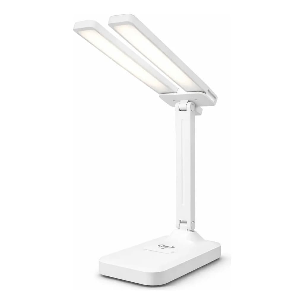 Luminária De Mesa Led Articulável Dupla Luz Flexível Bivolt