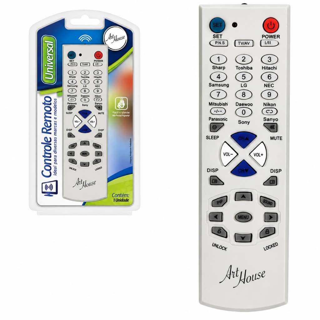 Controle Remoto Universal Branco Para TV Televisão
