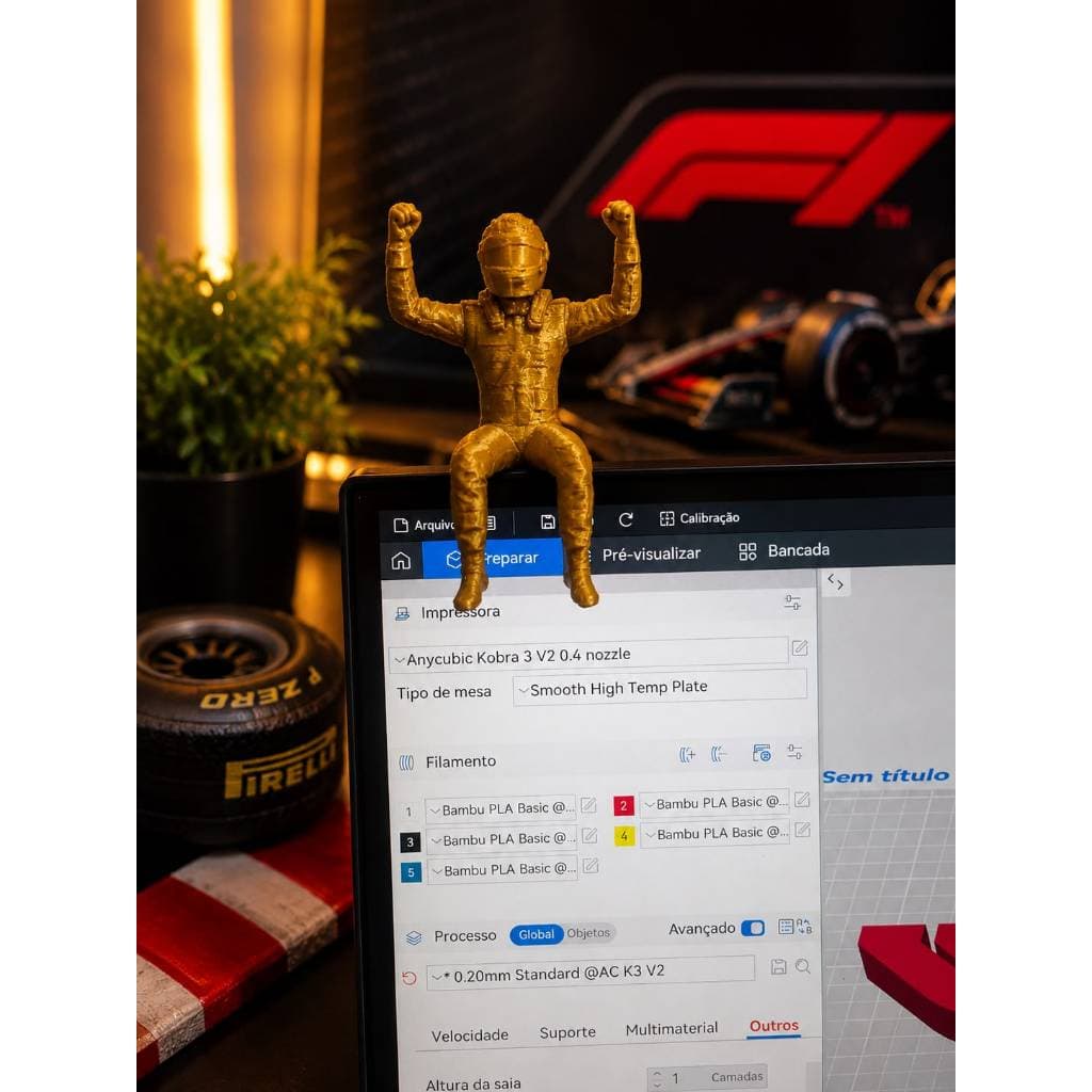 decoração formula 1 piloto campeão