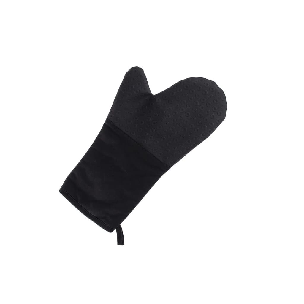 Luva Térmica Mão De Gato Silicone Com Algodão 35cm - Preto