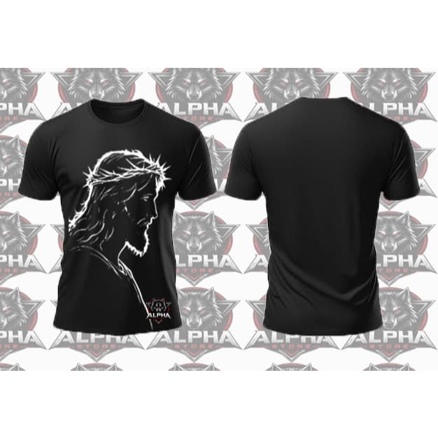 Camiseta Jesus Cristo Masculina Fé Cristã Streetwear Premium Alpha Store
