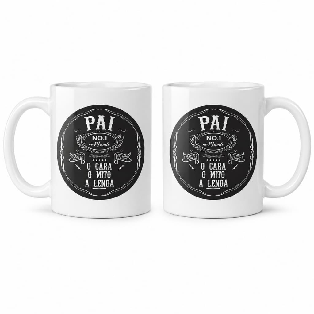Caneca Pai Nº1 no Mundo 325ml | O Cara, o Mito, a Lenda | Presente Criativo para Pai