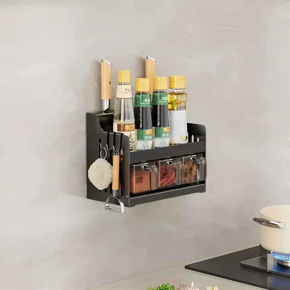 Organizador de Parede Multiuso para Temperos, Condimentos e Utensílios