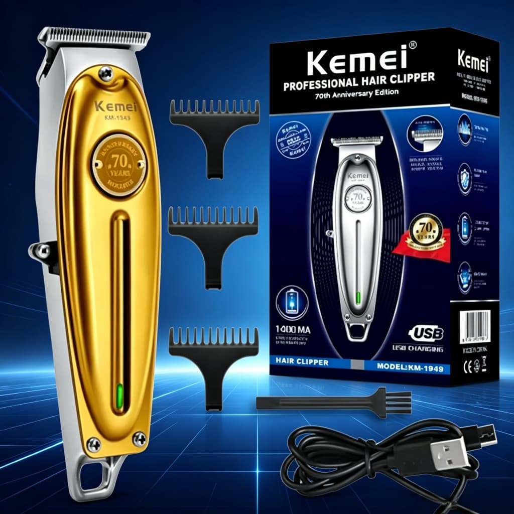 Máquina De Cortar Cabelo Profissional km 1949
