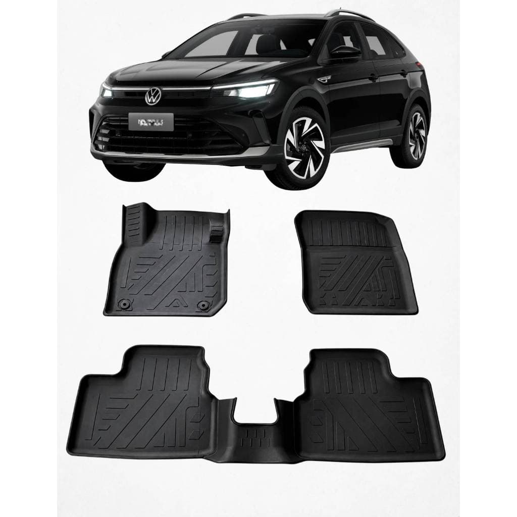 Tapete Bandeja Volkswagen Nivus 2020 a 2025 Monobloco 3D Modelo Com Borda Impermeável Encaixe Original Novo Completo