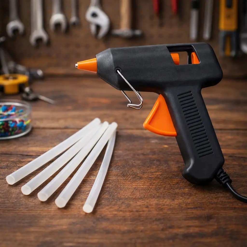 Kit Pistola Cola Quente E 9 Bastões Artesanato, Reparos Diy