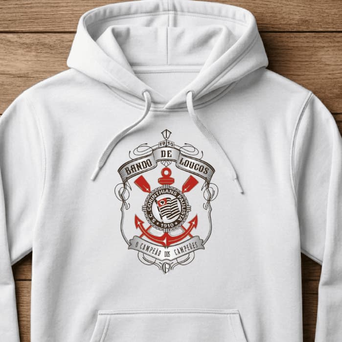 Moletom TIMÃO 1910 Loucos por ti  Futebol Brasil