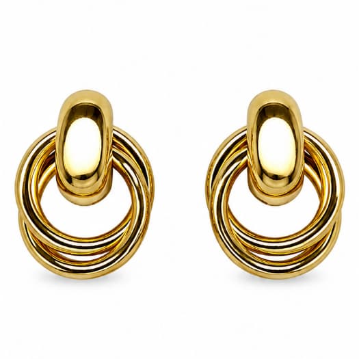Brincos Feminino Dourado e Prateado Aço Elegante  Luxo Festa