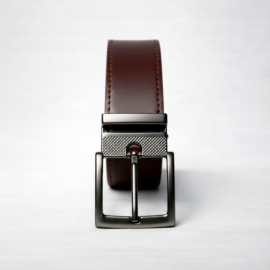 Cinto Social Ajustável Masculino Premium 125cm Couro Pv Costurado Cor CAFÉ Unissex