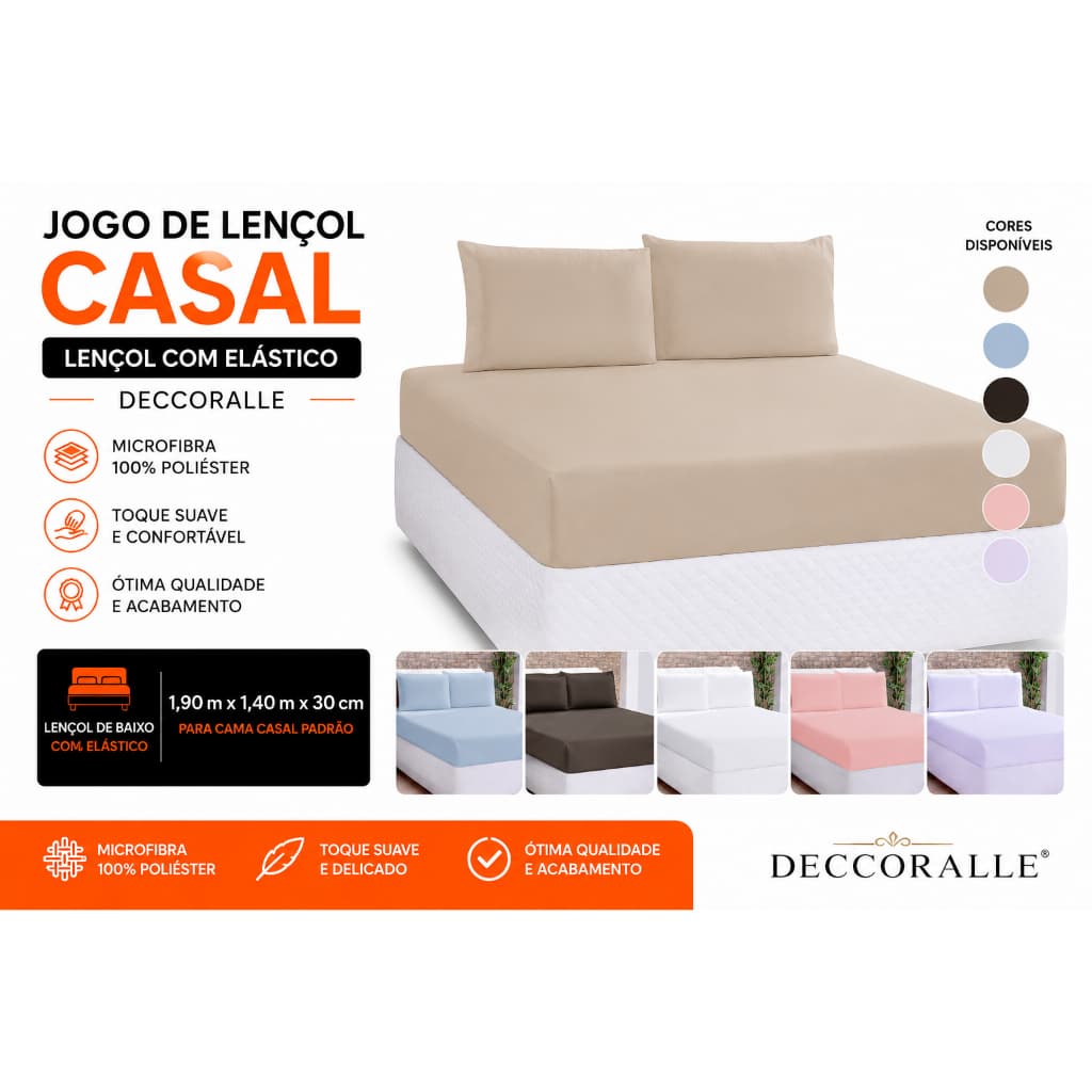Lençol Casal Avulso Com Elastico