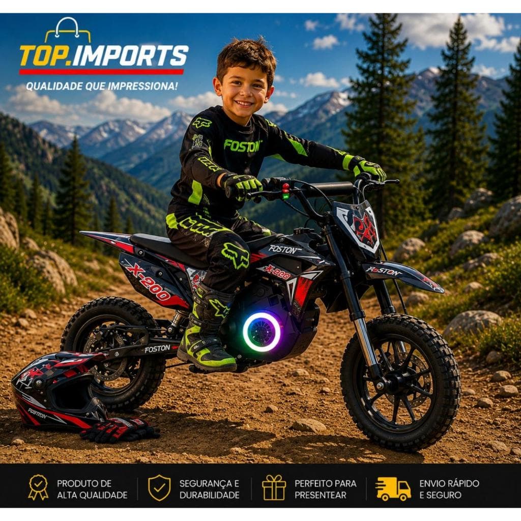 Mini Moto Elétrica 300w 60kg 21km/h Com Freio a disco