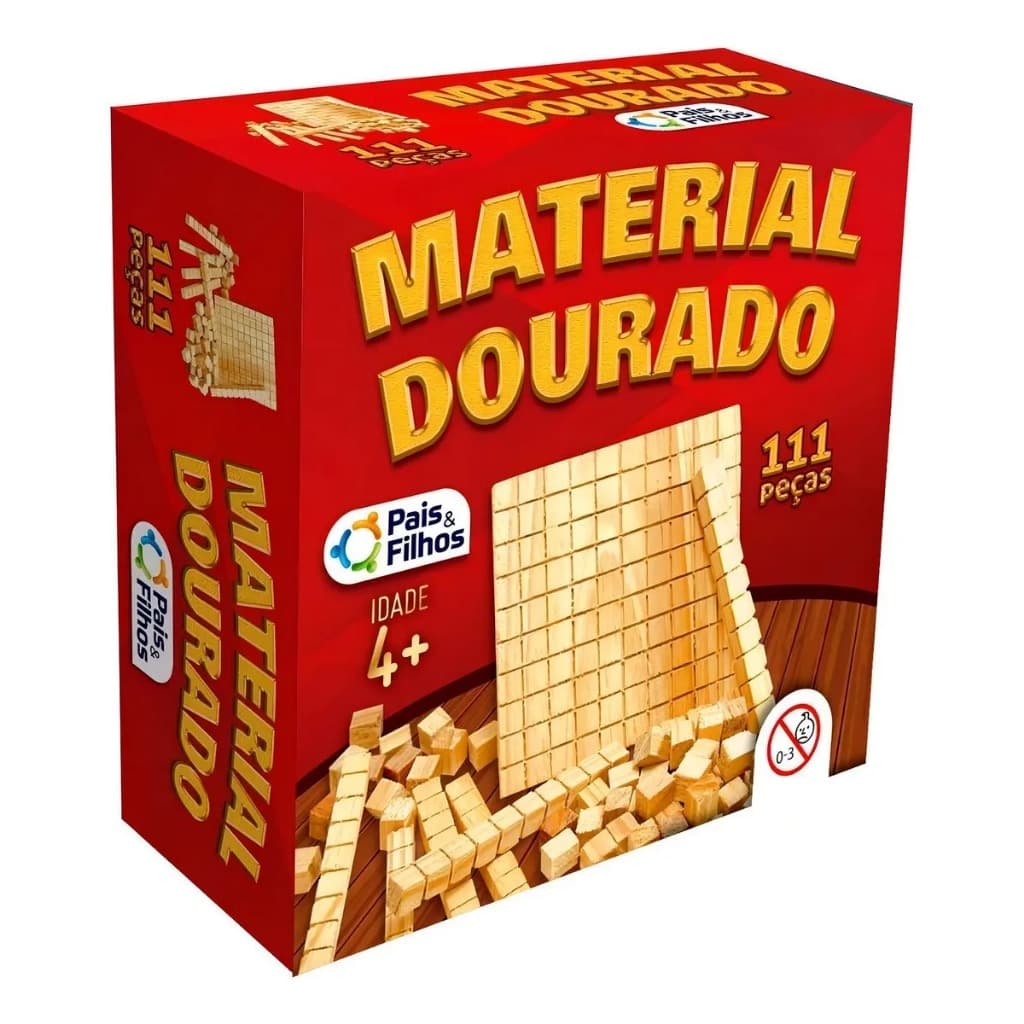 Material Dourado Educativo Madeira Jogo Tabuleiro - Pais & Filhos