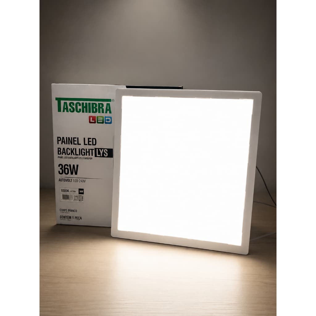 Painel De Led 40x40 De Sobrepor 36w 6500k Taschibra LUZ BRANCO FRIO