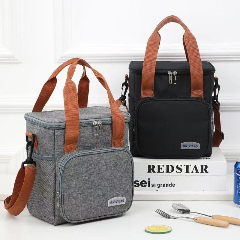 Bolsa Térmica Grande Lancheira Impermeável isolamento térmico alça resistente para trabalho e escola