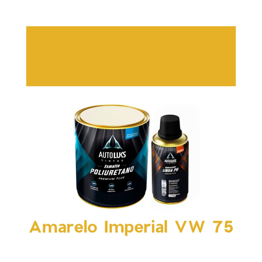 TINTA PU AMARELO IMPERIAL VW75 0,6L + CATALISADOR 0,2L