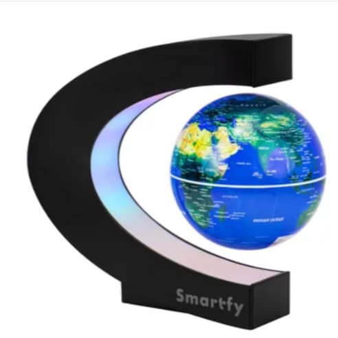 Globo de Levitação Magnética Smartfy GB02B 10,6cm LED Mapa Mundi Bivolt Decorativo Azul
