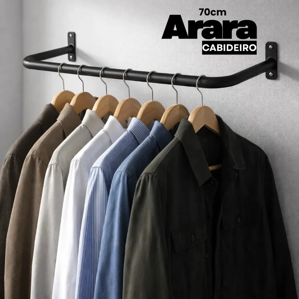 Arara Cabideiro de Roupas Reforçada Aço Organizador para Quarto Closet Loja Alta Resistência