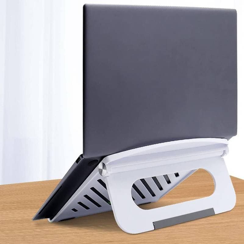 Suporte Notebook Laptop Ajustável Ventilado Ergonômico Dobrável Portátil Branco Antiderrapante